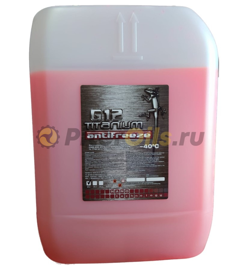 Titanium Антифриз красный G12 -40, 20 кг