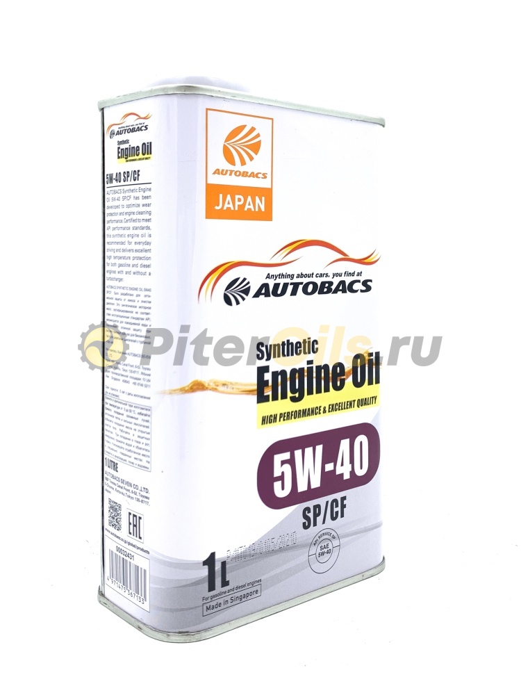 AUTOBACS Engine Oil Synthetic 5W40 SP/CF (1л) A00032431