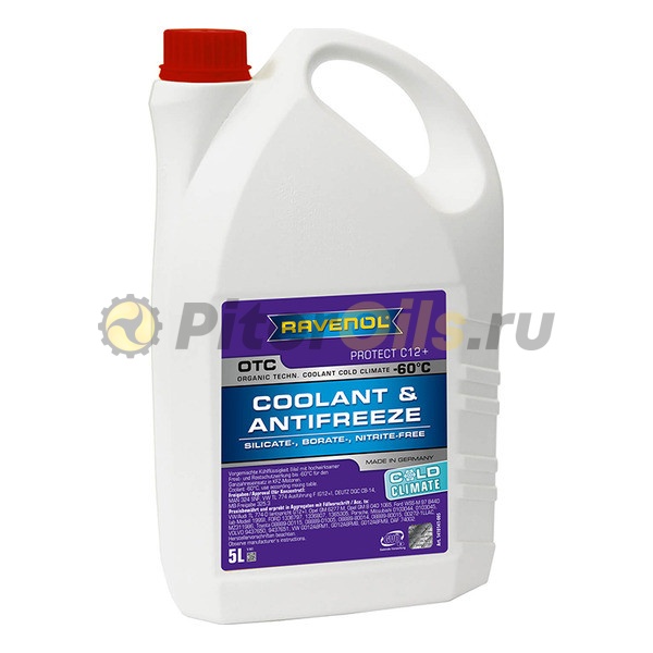 RAVENOL антифриз OTC COLD CLIMATE -60°С Protect C12+ (5л) 4014835803428