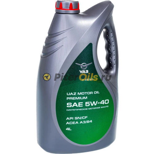 УАЗ Motor Oil Premium 5W40 (4л) 000101004054002