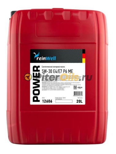 ReinWell POWER P6 ME 5W-30 Е4/Е7 20л 4994/12606