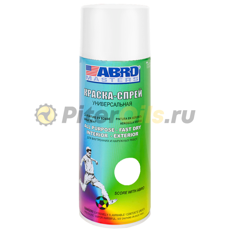 ABRO Краска белая 473мл спрей (SP-016)
