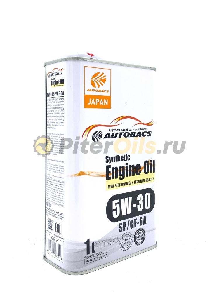 AUTOBACS Engine Oil Synthetic 5W30 SP/CF/GF-6A (1л) A00032427