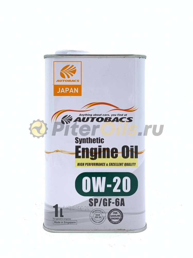 AUTOBACS Engine Oil Synthetic 0W20 SP/GF-6A (1л) A00032423