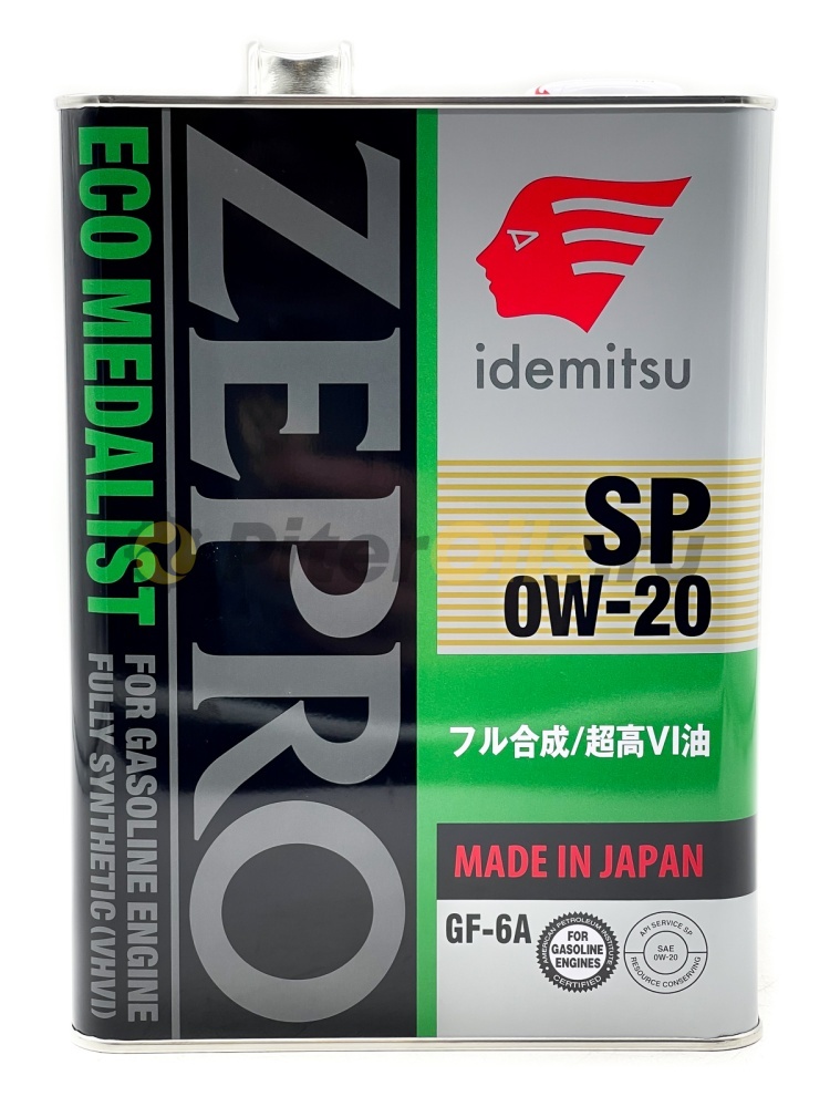 IDEMITSU Zepro Eco Medalist F-S SP/GF-6 0W-20 (4л) 4250-004
