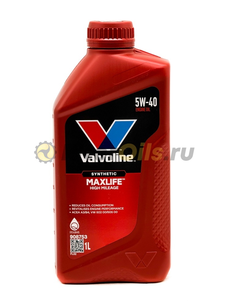 Valvoline MaxLife Synthetic 5W-40 1л 872363/908753