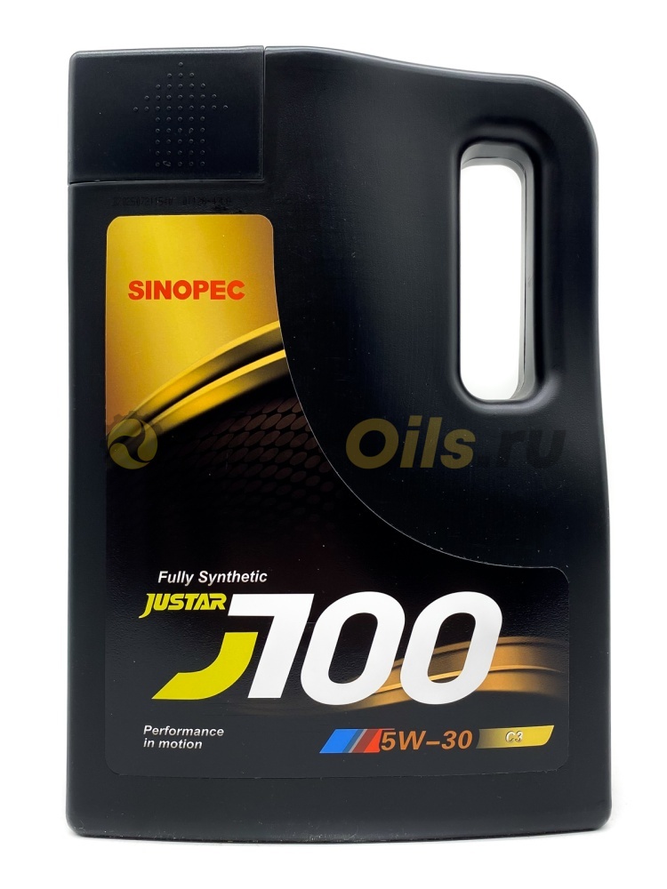 Sinopec JUSTAR J700 C3 5W-30 Engine Oil 4л 0609100063012117