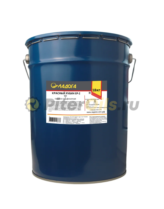 Смазка ЛАДОГА Красный Рубин PTFE сульфонатная 18кг