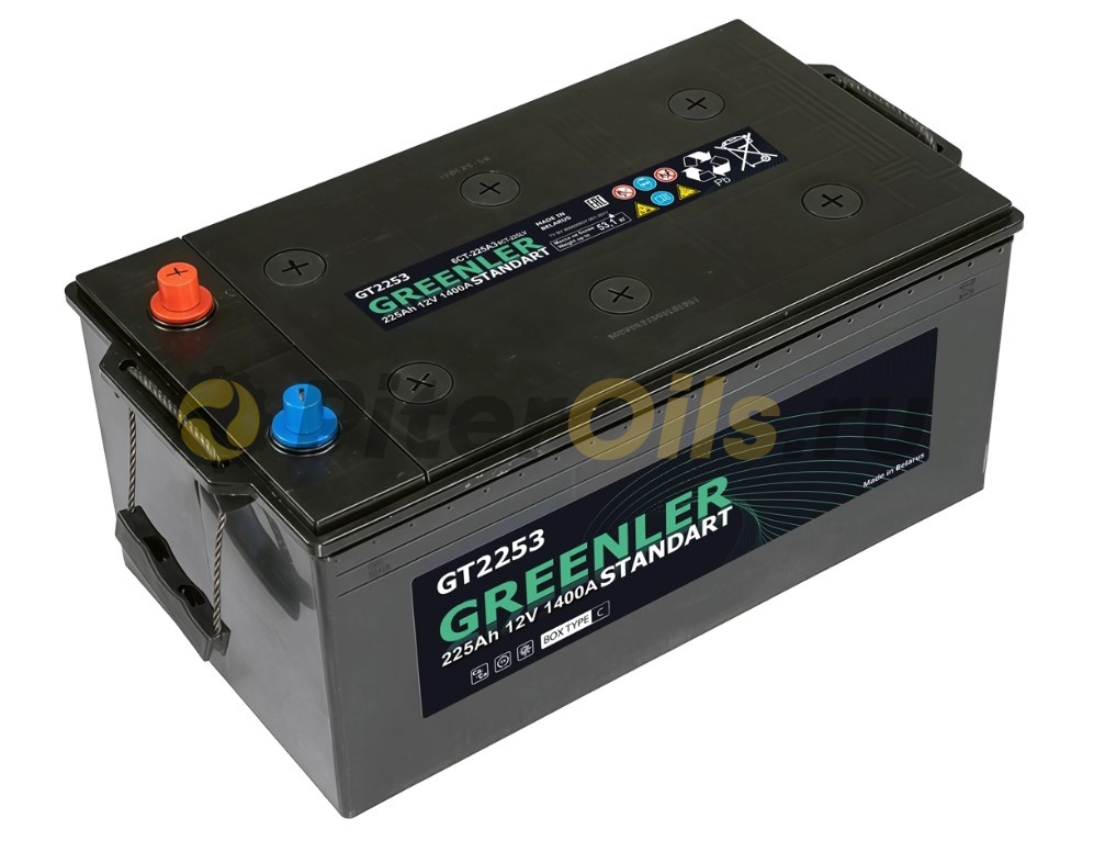 Аккумулятор GREENLER 225Ah 1400А об. пол (- +) 518x275x242