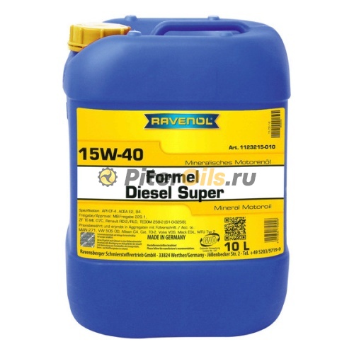 RAVENOL моторное масло Formel Diesel Super SAE 15W-40 (10л) 4014835756946