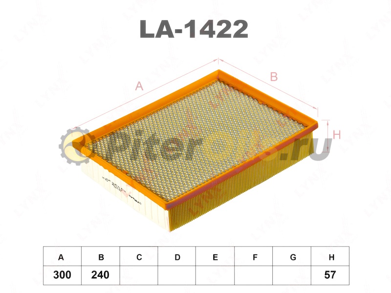 LYNXauto Фильтр воздушный LA1422 (AP194/2, C30171, SB 2273)