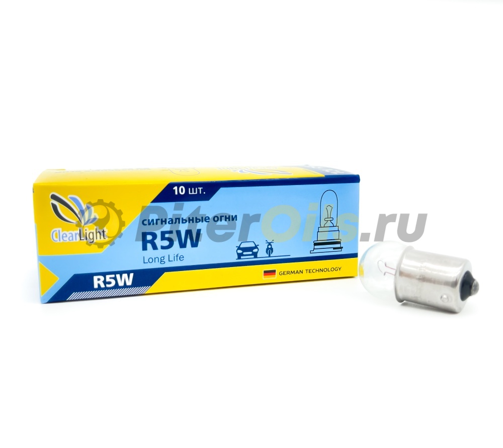 ClearLight Лампа 12V R5W 5W BA15s 4300K картон CL-R5W