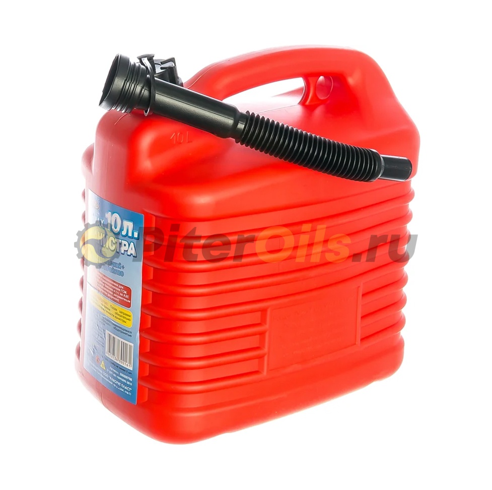 Канистра 10л для топлива пластиковая, с лейкой Мамонт 785