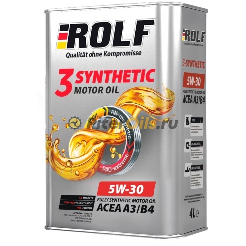 Rolf 3-SYNTHETIC ACEA A3/B4 5w30 (4л) металл 322549