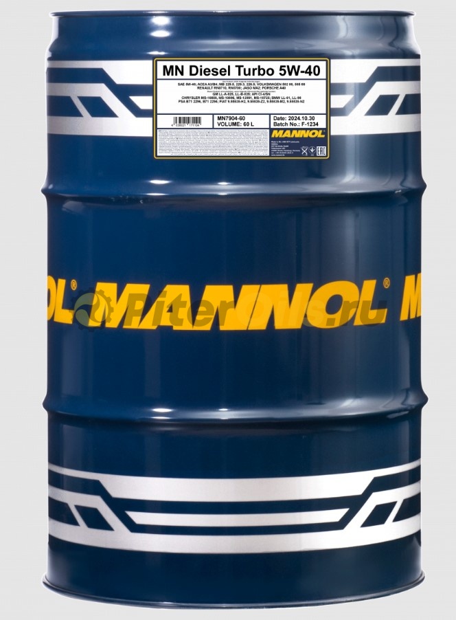 Mannol Diesel Turbo 5W-40 (60 л)
