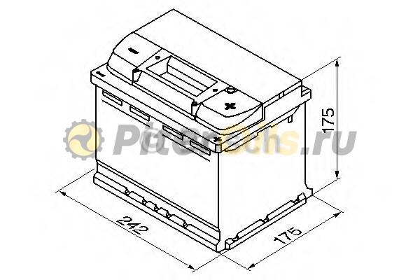 Аккумулятор BOSCH Silver S4 004 60Ah 540A 242x175x175 560 409 054 (- +)