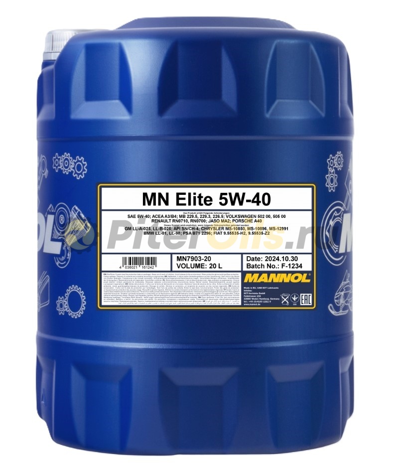 Mannol Elite 5w40 (20л)