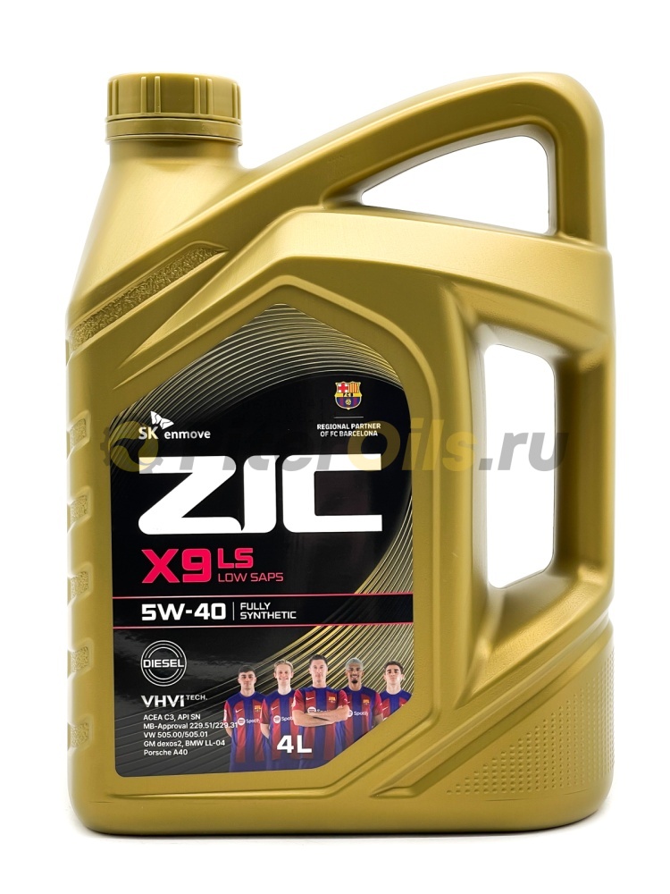 ZIC X9 LS DIESEL 5w40 API SN (4л) 162609 