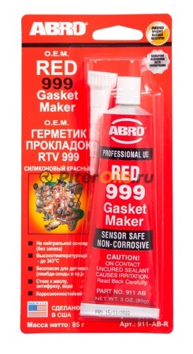 ABRO Герметик силиконовый красный 999 911ABR (85г)