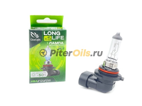 ClearLight Лампа 12V HB4 51W P22d LongLife картон ML9006LL