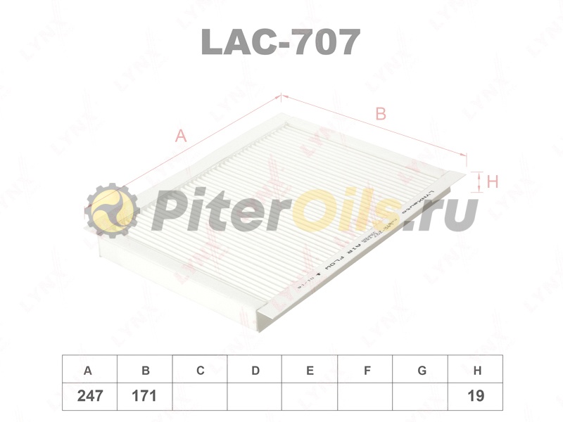 LYNXauto Фильтр салонный LAC707 (CU2532)