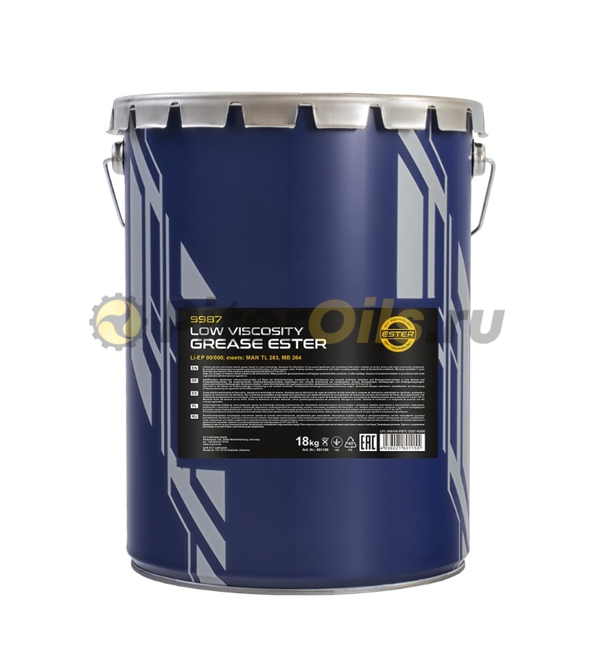 Mannol LOW VISCOSITY GREASE Li-EP 00/000 (18кг) 9987/2042