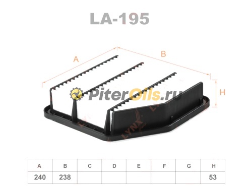 LYNXauto Фильтр воздушный LA195 (TOYOTA 1780131110, A33860)