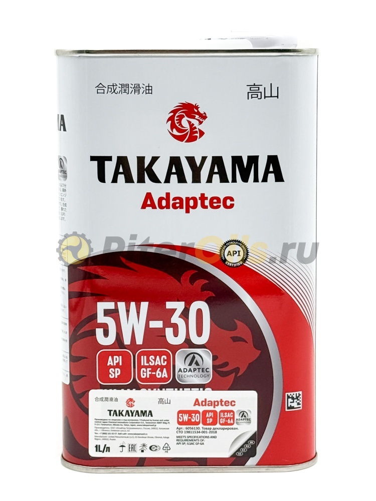 TAKAYAMA Adaptec 5W30 GF-6A SP (1л) (металл) 6056130