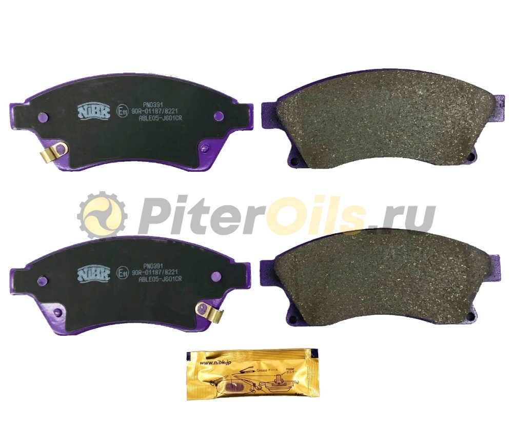 Тормозные колодки передние NIBK PN0391 (GDB1847) CHEVROLET Cruze 09>, OPEL Astra J 16 диск