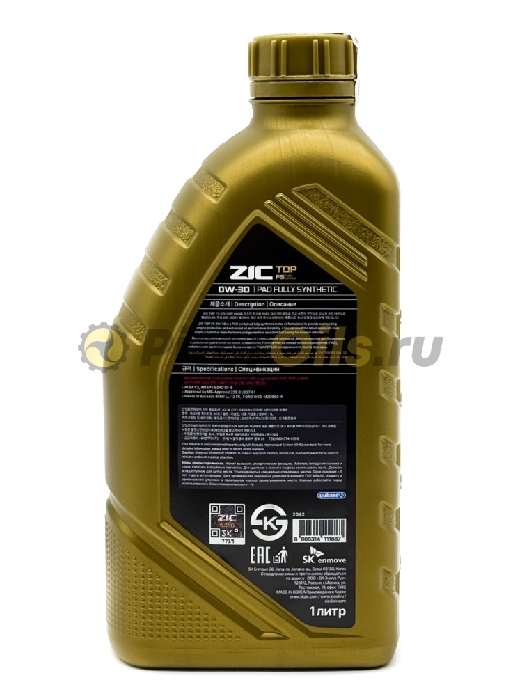 ZIC TOP FS 0W-30 (1л) 132042
