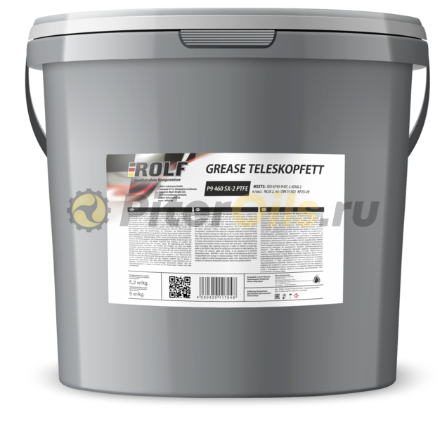 ROLF Смазка GREASE P9 Teleskopfeett 460 SX-2 PTFE (5кг) 81902