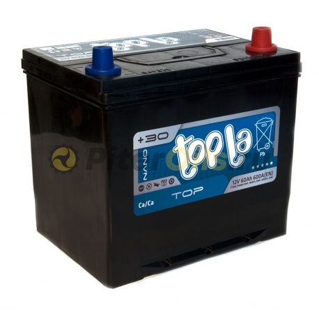 Аккумулятор Topla Top 60Ah 600A Asia (борт) об. пол. (- +) 232x173x225