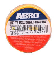 ABRO Изолента желтая ET-912Y 18мм x10м