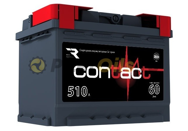 Аккумулятор Contact 60Ah 510А обр. пол. (- +) 242х175х190