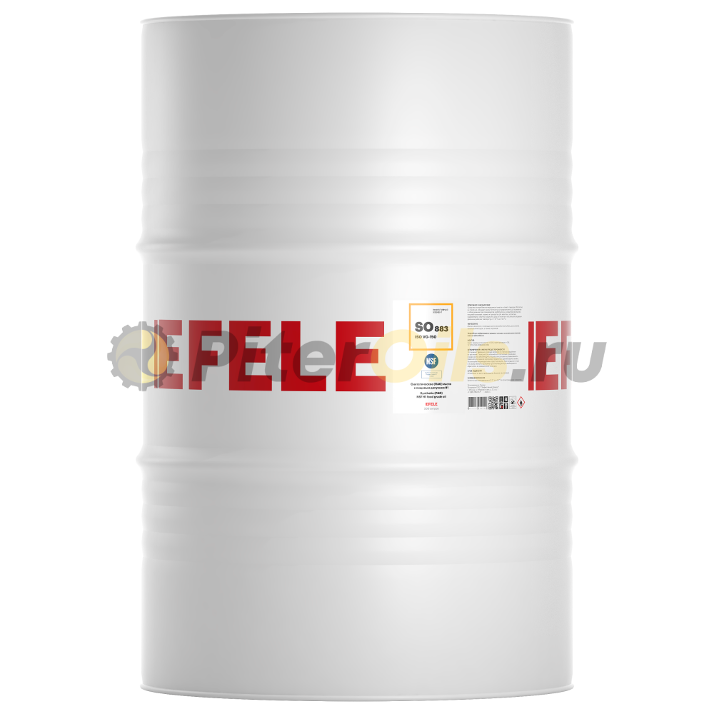 EFELE SO-883 VG-150 Синтетическое (ПАО) масло с пищевым допуском Н1 (200л) 0092805