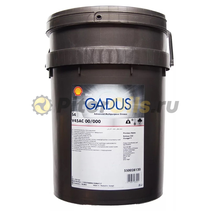 Shell Gadus S4 V45AC 00/000  Смазка (18кг) 550028120