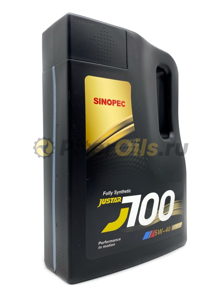 Sinopec JUSTAR J700 A3/B4 5W-40 Engine Oil 4л 0609100063010005 Масло синтетическое
