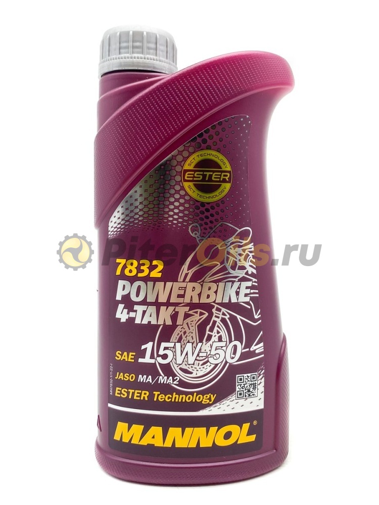 Mannol 4-Takt Powerbike д/мотоциклов 15W50  1л 7832/78321