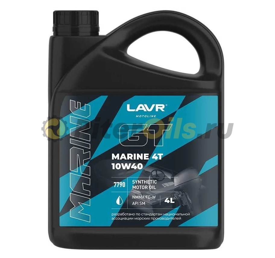 LAVR LN7790 Моторное масло MOTO GT Marine 4Т 10W40 SM (4л) 