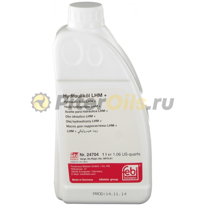 FEBI 24704 Жидкость гидроусилителя LHM plus -40  +100 зеленый (1л)