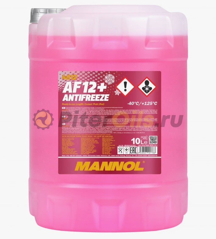Mannol Antifeeze AF12+ Red -40 Longlife (10л) 2046
