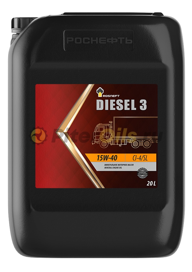 Роснефть Diesel 3 15W-40 (20л) API CI-4/SL