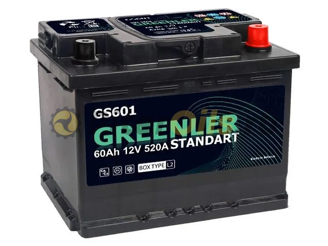 Аккумулятор GREENLER  60Ah 520А об. пол (- +) 242x175x190