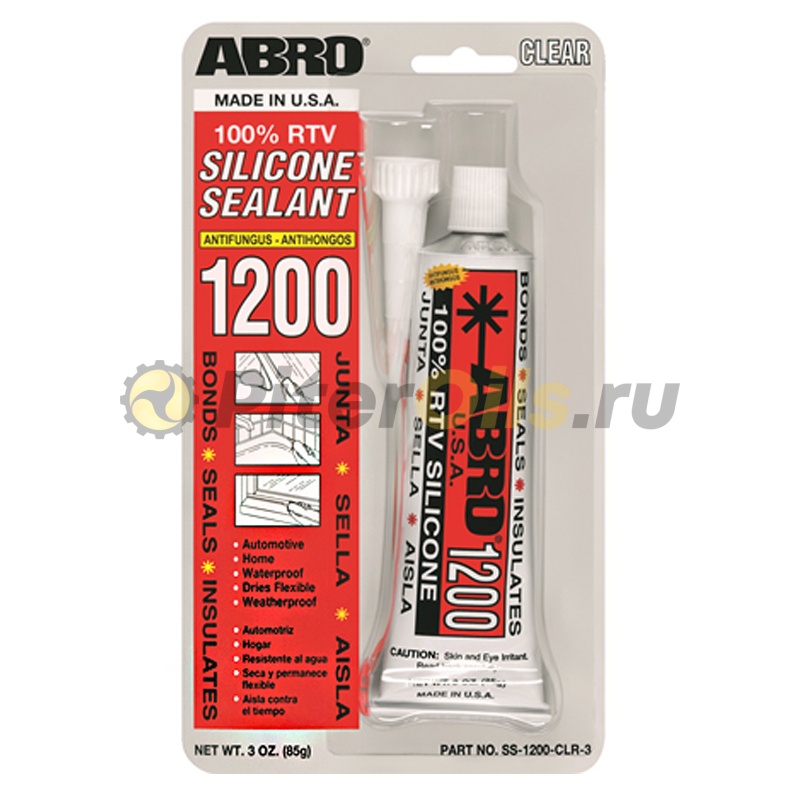 ABRO Герметик силиконовый  прозрачный 85г SS200LR3