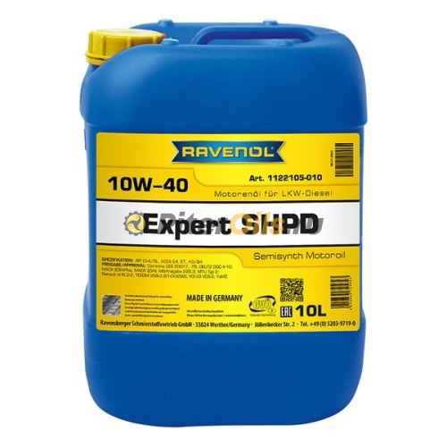 RAVENOL моторное масло Expert SHPD SAE 10W-40 (10л) 4014835725843