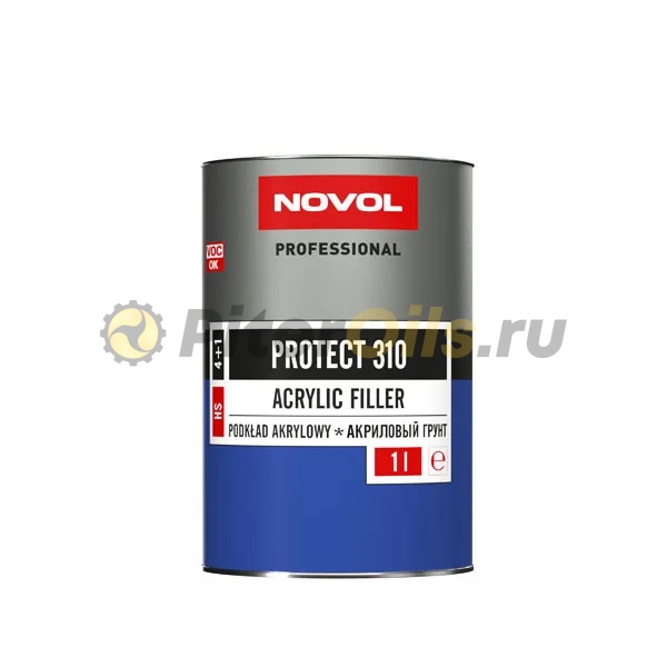Грунт акриловый Novol 4+1 PROTECT 310 1,0л серый 37111