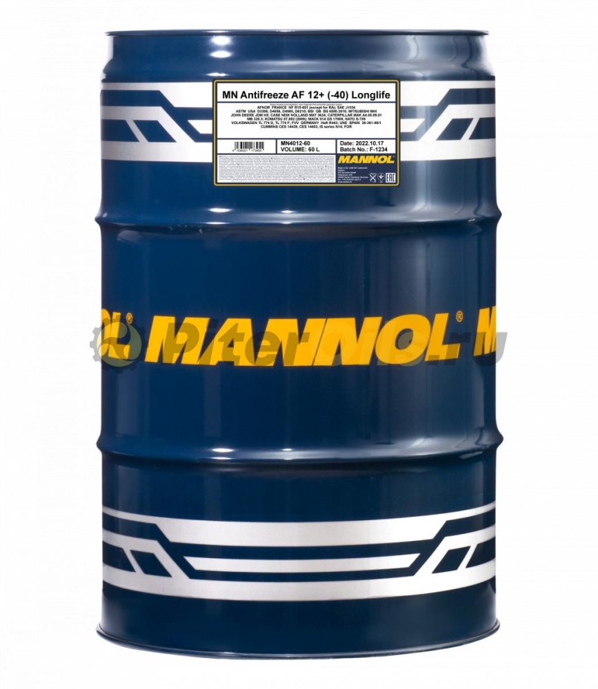 Mannol Antifeeze AF12+ Red -40 Longlife (60л) 2027