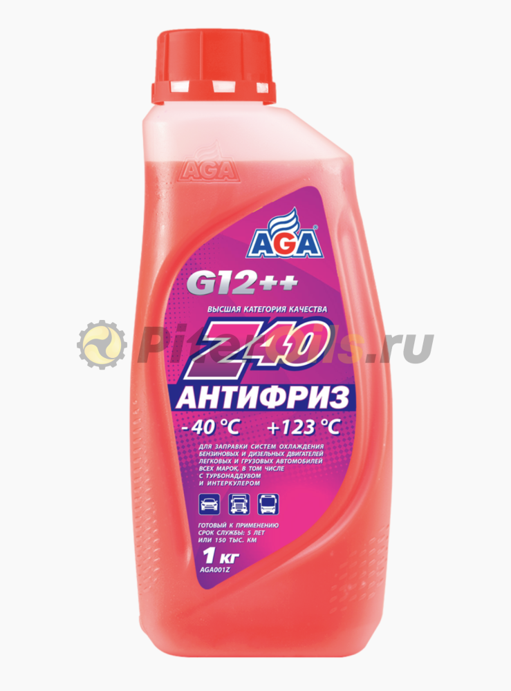 AGA-Z40 Антифриз -40С G12++ красный (1кг) AGA001Z