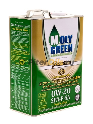 MOLYGREEN PREMIUM SP/GF-6A PAO 0W20 (4л) 0470168