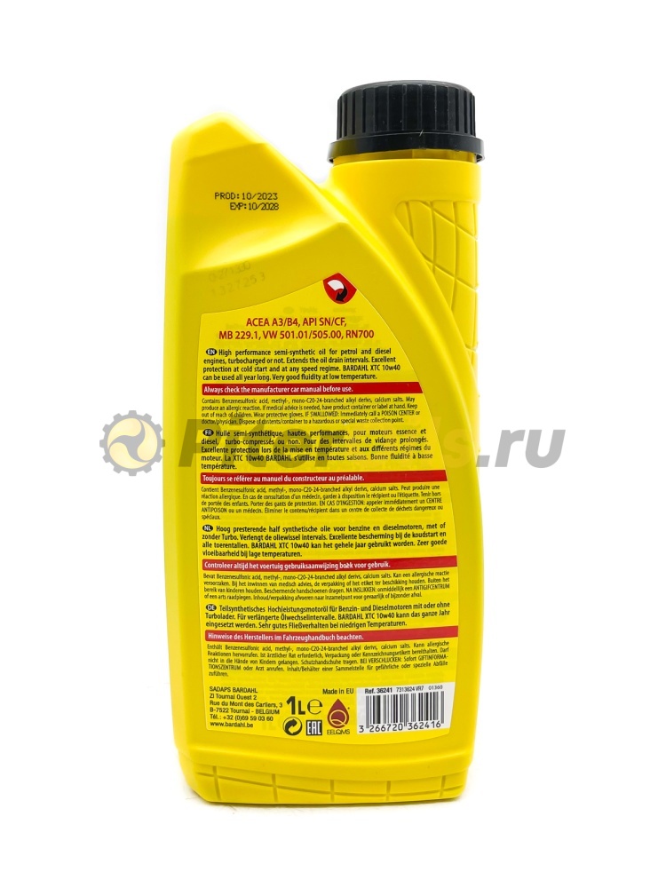 Bardahl XTC SN/CF 10W40 (1л) 36241